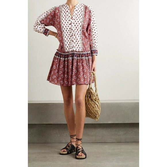 Veronica Beard Jesila Cotton Patchwork Dress XS - Picture 2 of 14